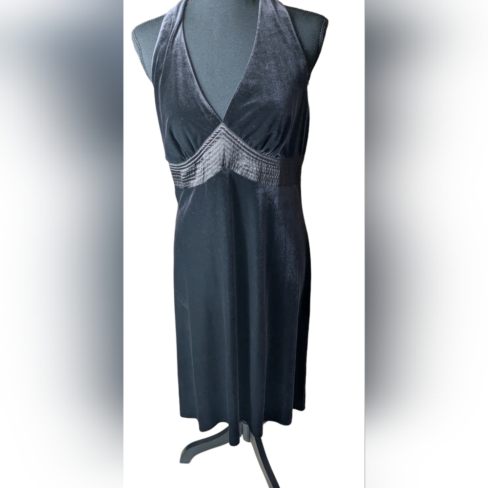 Signature By Robbie Bee Vintage Velvet Halter Dress